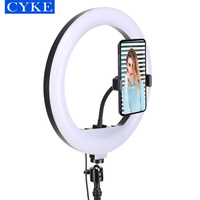 Anneau Lumineux CYKE 30 cm 12 Pouces, LED de Remplissage pour Studio, Vidéo en Direct, Téléphone, Selfie, Maquillage Beauté HX-300 (Sans Trépied)