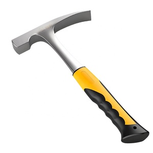 Martillo de Roca Profesional de Acero al Carbono, Forjado y Templado, con Punta Puntiaguda, Martillo Geológico de una Pieza para Exploración de Campo - Product Image 1