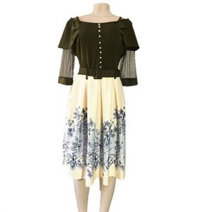 Eleganti Abiti da <span class=keywords><strong>Spiaggia</strong></span> in <span class=keywords><strong>Lino</strong></span> Stampato per Donne - Stili Primavera/Estate - Product Image 2