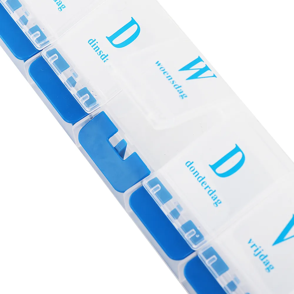 Viagem Portátil Tablet Medicina Plastic Pill Box 7 Dias Casos