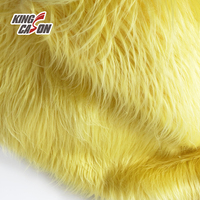 Tissu en fausse fourrure Kingcason, soyeux et moelleux, excellente tenue de la couleur, à poils longs d'un côté, pour la décoration de peluches, les accessoires de festival et les vêtements