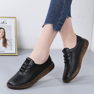 Autumn New Style Leather <b>for</b> <b>Elderly</b> People With Straps Lightweight Non-Slip Slip-on Women's <b>Shoes</b> Comfortable Mom <b>Shoes</b> - Product Image 4