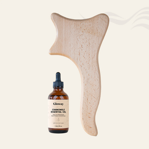 Relaxation profonde corps en bois <span class=keywords><strong>Gua</strong></span> <span class=keywords><strong>Sha</strong></span> conseil et huile essentielle de camomille SPA outils de thérapie de Massage en bois ensemble d'huile de Massage de Relaxation - Product Image 2
