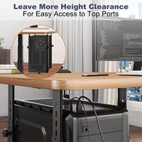 Support de PC réglable à poser sous le bureau, support de tour d'ordinateur en métal, support vertical/horizontal pour CPU