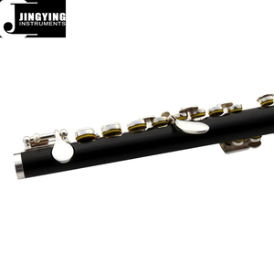 2023 Jingying Music Corps et embout en ébène naturel Clé intégrée en cuivre blanc 14 trous Piccolo plaqué argent - Product Image 5