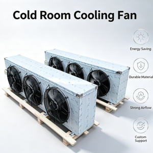 Refroidisseur d'air à 3 ventilateurs de haute qualité pour chambre froide, évaporateur moyen avec structure en tube de cuivre et ailettes d'aluminium, compatible électrique/au liquide - Product Image 1