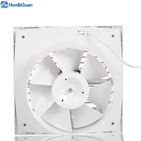 Ventilateur d'extraction carré électrique 6 pouces ultra-mince pour salle de bain, grille anti-UV, en plastique, pour air frais et efficace, personnalisable