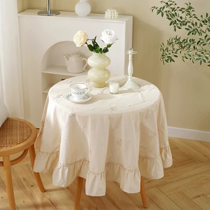 ODM OEM tablecover di <span class=keywords><strong>cotone</strong></span> fatto a mano per la festa nuziale di <span class=keywords><strong>natale</strong></span> casa <span class=keywords><strong>tovaglia</strong></span> ricamata personalizzata - Product Image 4