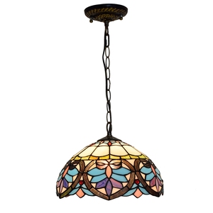 30cm Mediterráneo creativo azul barroco amor decorativo colgante luz Tiffany' de vidrio retro Bar restaurante café iluminación - Product Image 4