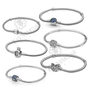 Pulsera <span class=keywords><strong>de</strong></span> Plata 925 Original al Por Mayor con Cuentas <span class=keywords><strong>de</strong></span> Abalorios DIY para Pulsera, Pulsera Estilo <span class=keywords><strong>Serpiente</strong></span> <span class=keywords><strong>de</strong></span> Plata 925, Pulseras Originales <span class=keywords><strong>de</strong></span> Plata - Product Image 1