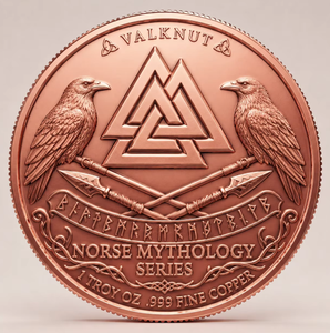 Pièce de monnaie en cuivre pur 999 de 1 oz, série Créatures Mythiques Nordiques, style peint, colorée, en relief 3D, édition UV pour collectionneurs - Product Image 6