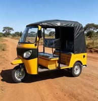 Tuk-Tuk motorisé pour passagers, taxi pour trajets courts, 6 passagers, carrosserie fermée, stock disponible, entrepôt Accra, Ghana, Congo-Kinshasa