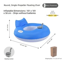 Nouveau radeau gonflable électrique en PVC avec moteur intégré, chaise longue pliante pour adultes avec dossier pour piscine extérieure