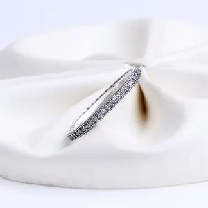 새로운 간단한 다이아몬드 반지 925 실버 중공 스파클 & 하트 반지 pandoraer 여성 보석 2020 도매