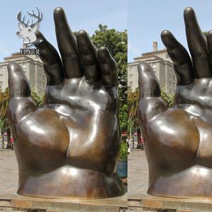 <span class=keywords><strong>Famosas</strong></span> artesanías de Metal, estatua de mano de Dios de bronce de fundición grande, escultura de mano grande de latón de cobre - Product Image 4