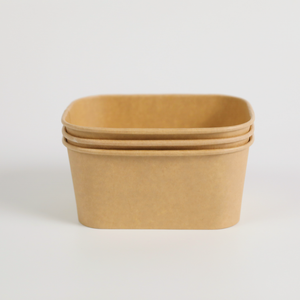 包装箱包装包装包装使い捨て生分解性紙ボウル加熱可能クラフト紙防水食品ボウル蓋付き - Product Image 2