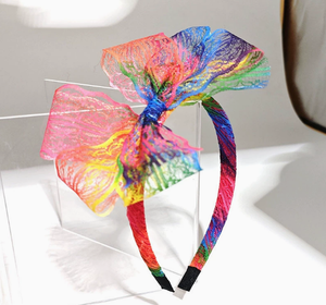 80's Neon Lace Bow <strong>Headband</strong> New Arrival Reusable Plastic for Halloween Costume Accessories No Headache <strong>80s</strong> Theme Party Hair - Product Image 5