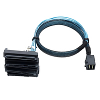 Cable Digital Interno SFF-8643 Mini SAS HD a Cuatro SFF-8482 SATA de 29 Pines para Disco Duro SSD HDD, para Controlador de Placa Base