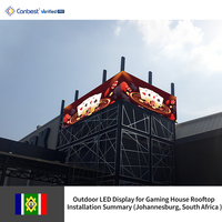 Affichage numérique LED incurvé d'angle Canbest P6 6,67 mm 11360 x 3840 mm pour grand panneau publicitaire extérieur pour centre commercial en Afrique du Sud