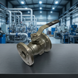 Válvula de Bola con Extremo de Brida WCB CF8M, Clase 150, Acero Inoxidable, Accionamiento por Palanca, Válvula de Cierre para Tuberías, Válvula para la Industria Química - Product Image 2