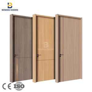 Precio al por mayor, piel de puerta de fábrica, Blanco imprimado, WPC, puertas de madera moldeadas, habitación interior, piel de puerta precolgada - Product Image 4