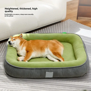 Camas para mascotas de invierno Cojín de lujo para dormir profundo para mascotas Rectángulo cuadrado grande Suave lavable Mascota Cachorro Gato Cama para perros - Product Image 2