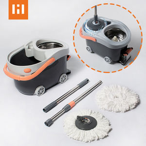 Ensemble de serpillière magique HOLAMOPA pour le nettoyage des sols, robuste, avec roues et poignée de traction, pédale en acier inoxydable pour utilisation humide et sèche - Product Image 6