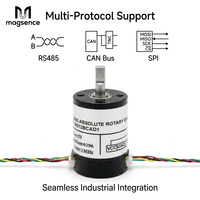 Encodeur absolu magnétique ES15S03R010BCAD1 à double borne RS485, à rotation unique, 1024PPR, en chaîne pour contrôle multi-axes
