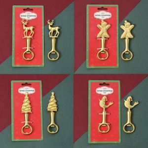 Abridor de Botellas de Cerveza Navideño Dorado, Destornillador de Aleación de Zinc con Diseño de Santa Claus y Muñeco de Nieve, Regalo Navideño, Marca AX, 16*8 cm - Product Image 2