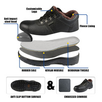 Botas de seguridad de trabajo para hombres con suela de goma, antiimpacto puntera de acero, zapatos de construcción industrial de piel de vaca