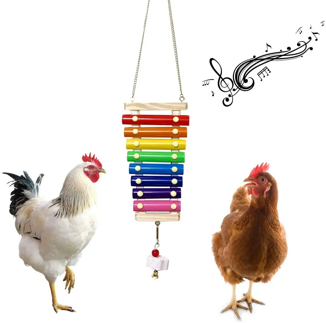 Tavuk ksilofon oyuncak tavuk gagalama oyuncak için uygun tavuk tavuk kümesi