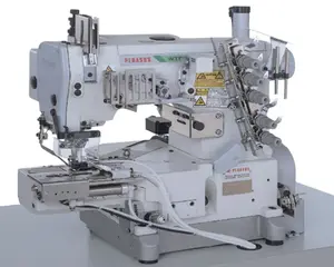 Pegasus-máquina de coser serie MHG, unidad semiautomática para operación de dobladillo en productos tubulares, Mangas de alimentación inferior
