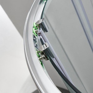 Nhà máy cung cấp hợp kim nhôm ARC Fan phòng tắm vòi sen Tempered Glass phân vùng CỬA ĐÁNH Bóng Vuông trượt thiết kế hiện đại - Product Image 4