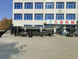700-800 Kgh Smokeless Coconut Shell Continuous Type Charcoal Carbonization Furnace Rice Husk Biochar Charcoal Making Machine