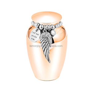 Urna per Animali Domestici in Lega di Alluminio a Forma di Ali d'Angelo, Contenitore Commemorativo Personalizzabile per Ceneri di Cani e Gatti - Product Image 3
