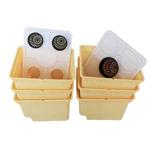 Cajas de plantación de madera anticorrosivas de tres niveles Parcelas de jardín de vegetales al aire libre de varios niveles - Product Image 1