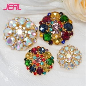 Đa Năng DIY Hỗn Hợp Màu Sắc Thủy Tinh Đồng Claw Nút Cho Quần Áo Trang Trí Nút Xuống Áo Sơ Mi Phụ Nữ May Phụ Kiện - Product Image 1