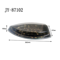 JY-87102 Extra große Sushi-Boote einweg-Sushi-Container aus Kunststoff schwarzfarbene Lebensmittelbehälter Kunststoff-Sushi-Boot