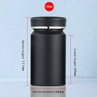 EN STOCK flacons de pilules pharmaceutiques noirs solides pour animaux de compagnie pour capsules de médicaments comprimés emballage de récipient de vitamine avec joint inviolable