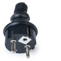 VDE-Zertifizierter EU Europäischer Netzstecker 2-polig Wasserdichter Schuko-Stecker für Industrielle Stromkabel