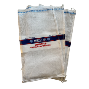 Sacs agricoles en filet Leno PP blanc avec étiquettes - Robustes pour le stockage et le tri <span class=keywords><strong>de</strong></span> l'<span class=keywords><strong>ail</strong></span> - Product Image 3