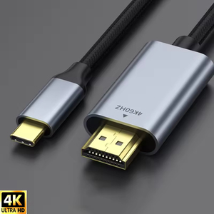 2026 Nylon gevlochten 4K 60Hz USB-C naar Type-C kabel voor het aansluiten van telefoon, tv, HDTV - Product Image 2