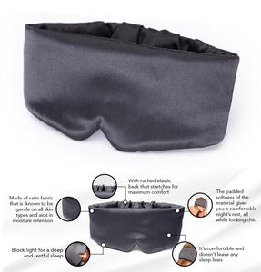 ผ้าปิดตาผ้าซาตินสำหรับผู้ชายผู้หญิงผ้าปิดตาสีดำสำหรับนอนน้ำหนักเบา - Product Image 4