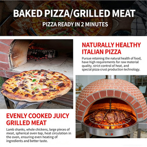 Four à <span class=keywords><strong>pizza</strong></span> extérieur compact XM QDMECH, style chinois, en briques, pour cuisson au bois - Product Image 3