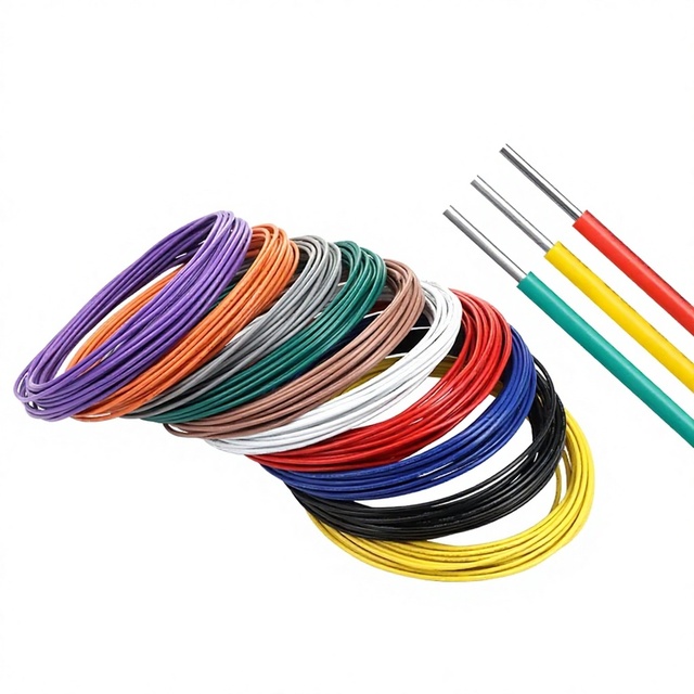 2~50m 1007 LED Cable 26/24/22/20/18/16/14 AWG Solid Single Core Wire with Tinned Plating 81-600V 80C