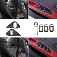 Pour Ghibli 2014-2022, kit d'autocollants de garniture intérieure de luxe en fibre de carbone souple pour la console centrale arrière