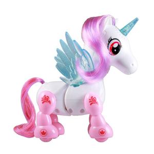 W5599-8 <span class=keywords><strong>Licorne</strong></span> poney scintillante avec cornes et ailes lumineuses, sons et mouvements interactifs, votre nouveau compagnon ! Jouets cadeaux pour enfants - Product Image 4