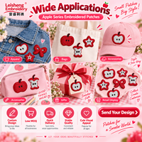 Patchs brodés mignons en forme de pomme pour vêtements, sacs, chapeaux, accessoires pour enfants, patchs décoratifs à coller ou à repasser
