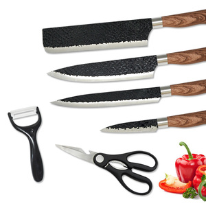 <span class=keywords><strong>Juego</strong></span> <span class=keywords><strong>de</strong></span> <span class=keywords><strong>Cuchillos</strong></span> <span class=keywords><strong>de</strong></span> Cocina Estilo Alemán <span class=keywords><strong>de</strong></span> 6 Piezas con Mango Recubierto <span class=keywords><strong>de</strong></span> PP, Hoja Forjada a Mano, Cuchillo <span class=keywords><strong>de</strong></span> Chef para Verduras y Frutas, Tijeras <span class=keywords><strong>de</strong></span> Cocina - Product Image 3