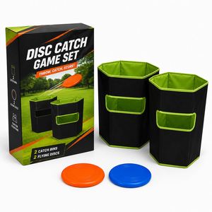 Jeu de lancer de disques volants OEM & ODM 2 en 1 avec paniers de récupération pliables pour l'extérieur, idéal pour les jeux en famille dans la cour et sur la pelouse - Product Image 2
